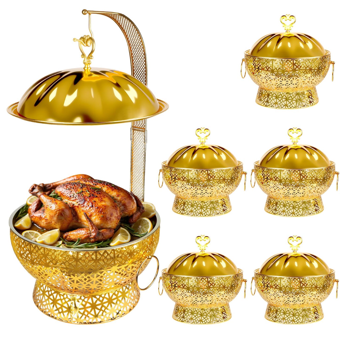 8QT Gold Chafing Dish Buffet Set