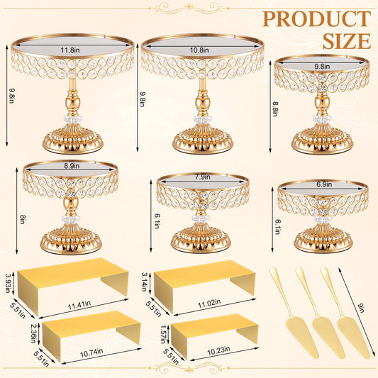 13 Piece Gold Cake Stand Set