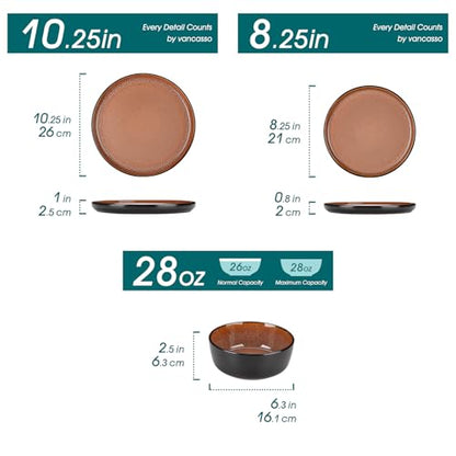 Ceramic Plates & Bowls Dinnerware Set