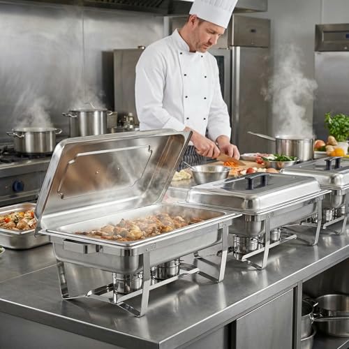 9QT Stainless Steel Chafing Dish Set of 4