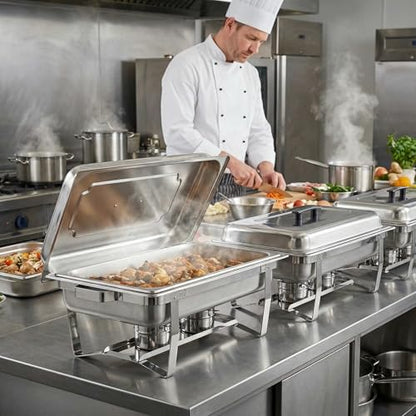 9QT Stainless Steel Chafing Dish Set of 4