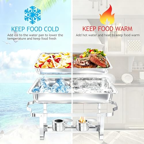 9QT Stainless Steel Chafing Dish Set of 4