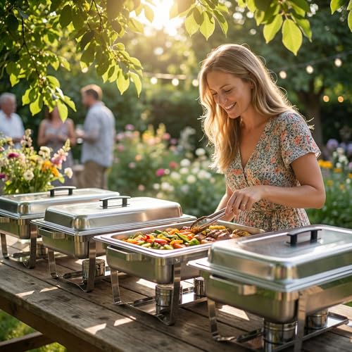 9QT Stainless Steel Chafing Dish Set of 4