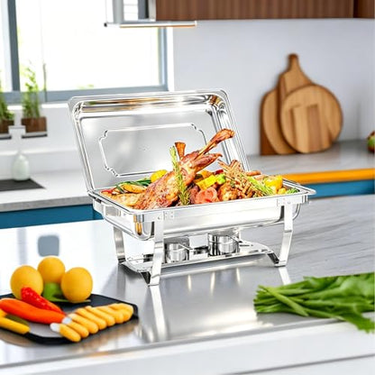 9QT Stainless Steel Chafing Dish Set of 4