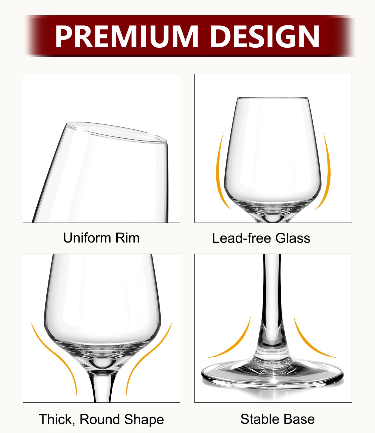 Crystal Hand Blown Red Wine Glasses