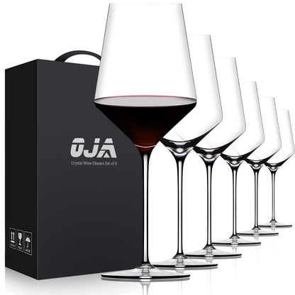 Crystal Hand Blown Red Wine Glasses
