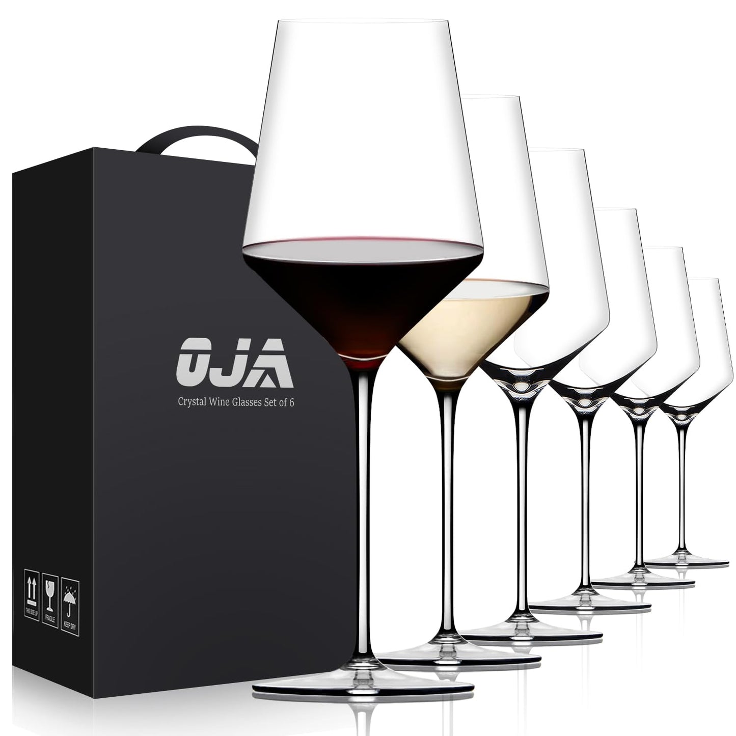 Crystal Hand Blown Red Wine Glasses