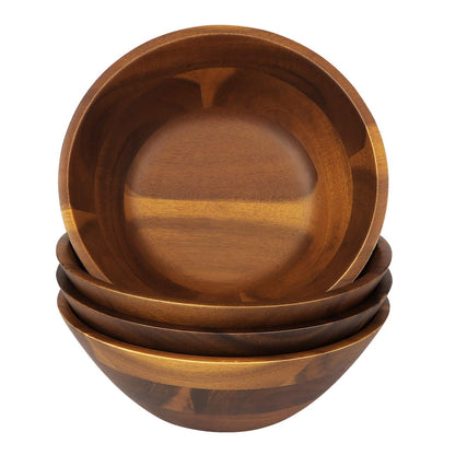 Acacia Wooden Serving Bowls Set of 4