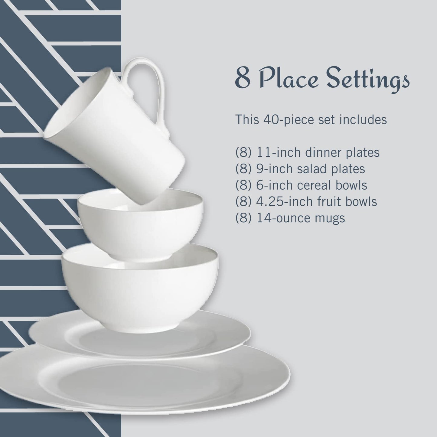 40 Piece Dinnerware Set