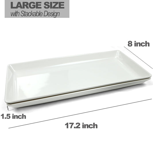 Long Rectangle Serving Platters Set of 2