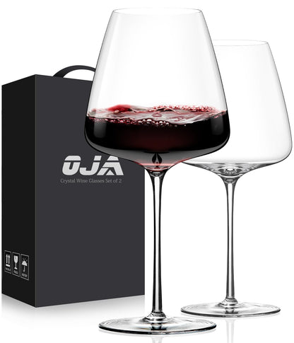 Crystal Hand Blown Red Wine Glasses