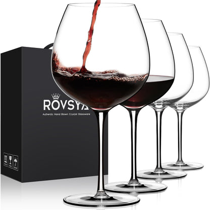 Crystal Hand Blown Red Wine Glasses