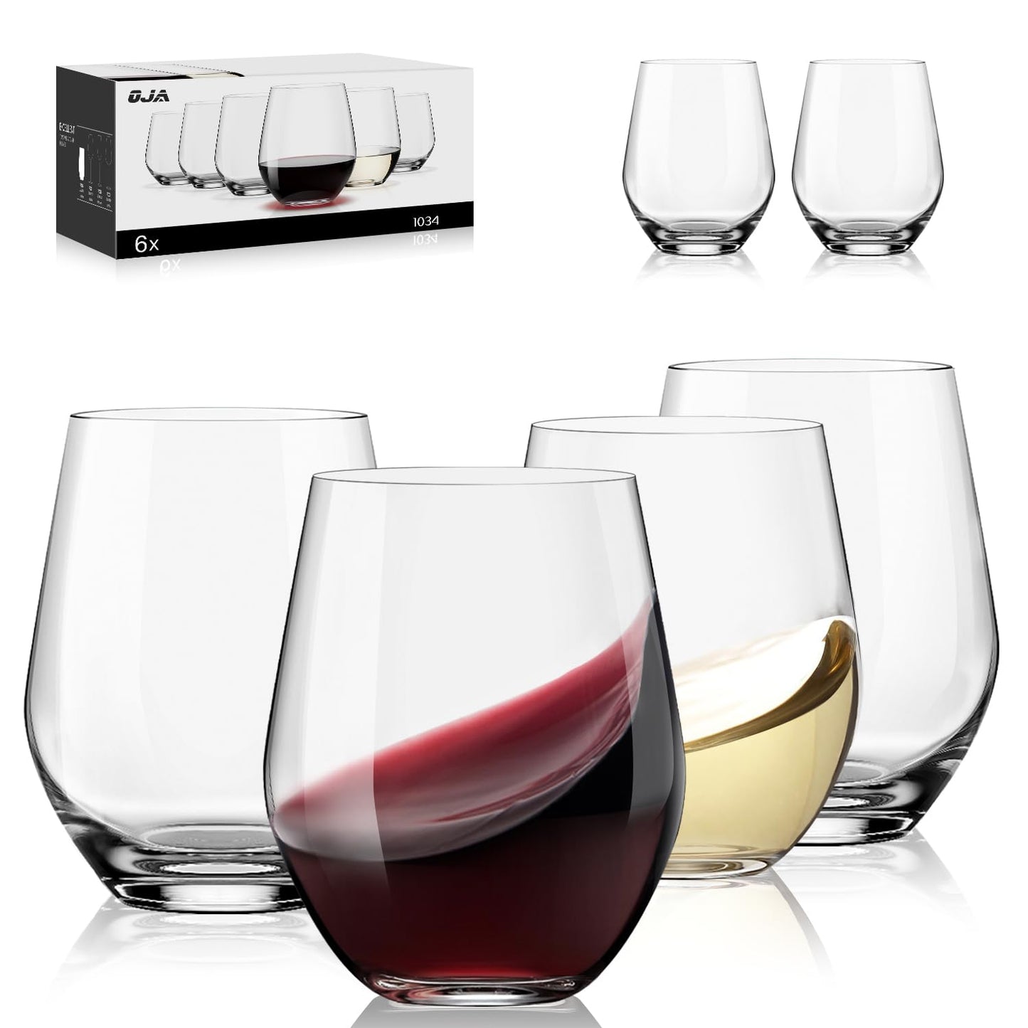 Crystal Hand Blown Red Wine Glasses