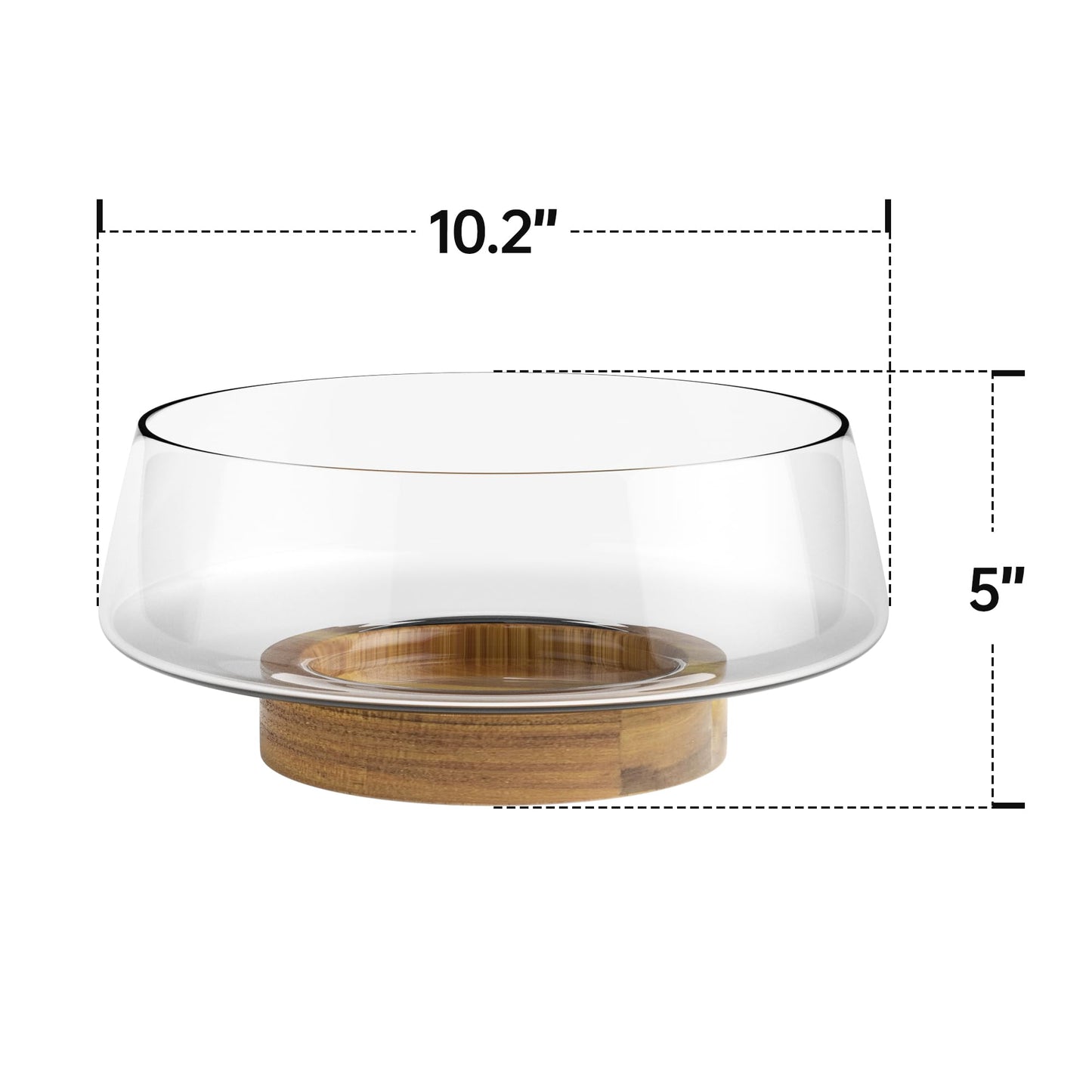 Extra Large Glass Salad Bowl Set