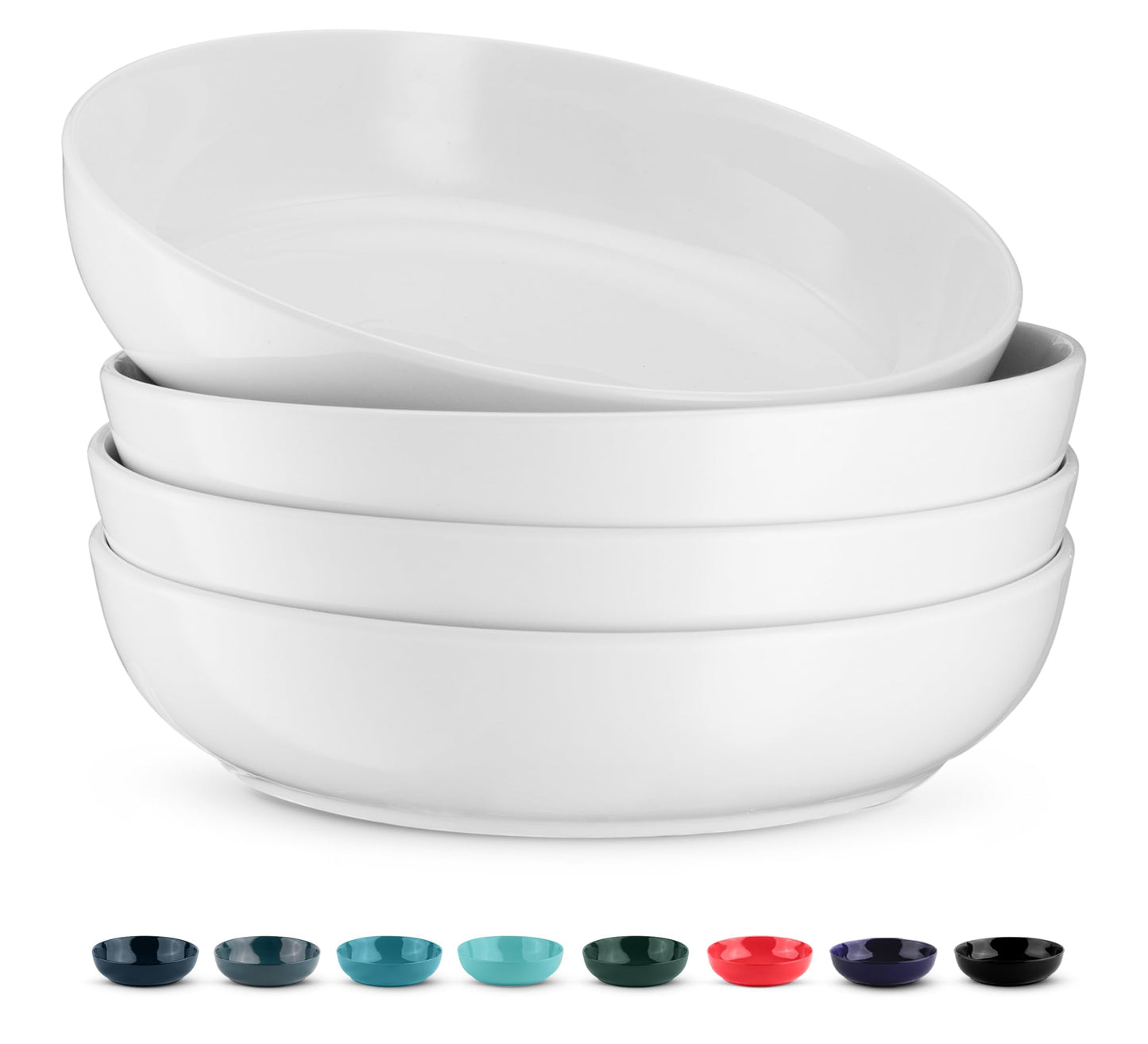 40oz Porcelain Pasta Bowls Set of 4