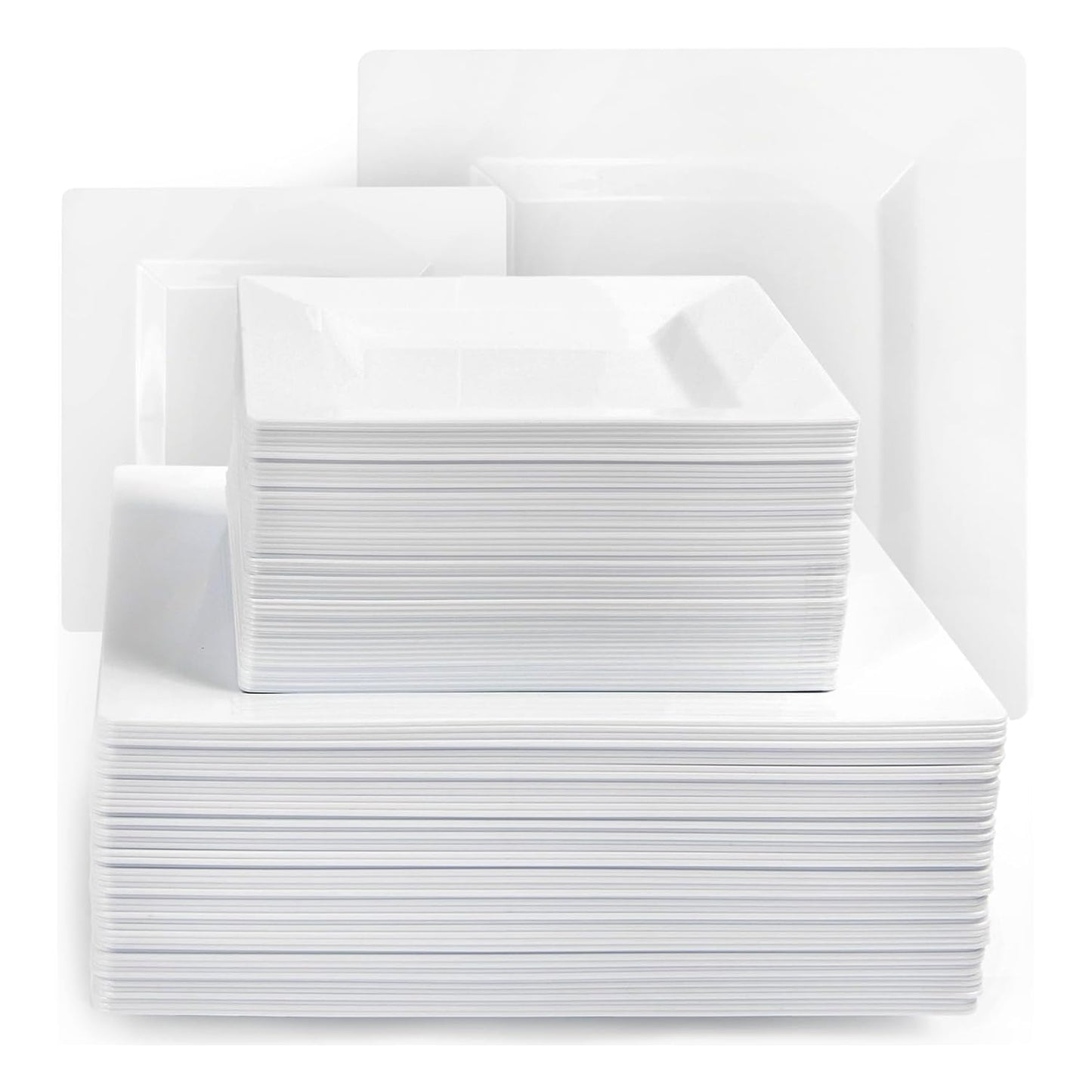 Disposable Plastic Plates Set of 60