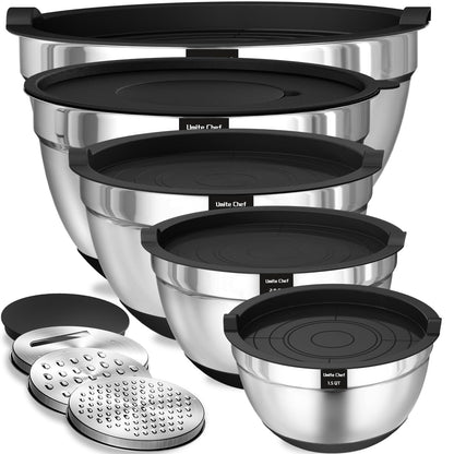 9 Piece Mixing Bowls with Lids Set