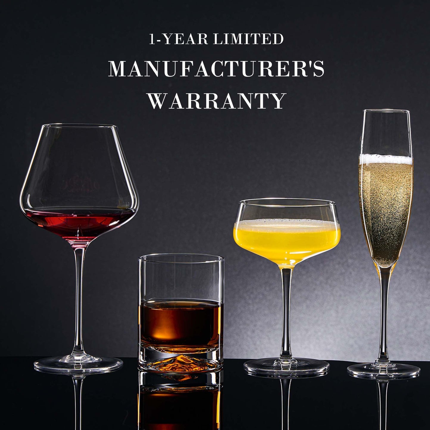 Wine & Champagne Glasses Set of 4