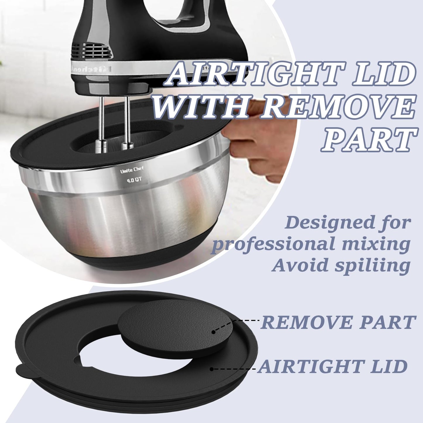 9 Piece Mixing Bowls with Lids Set