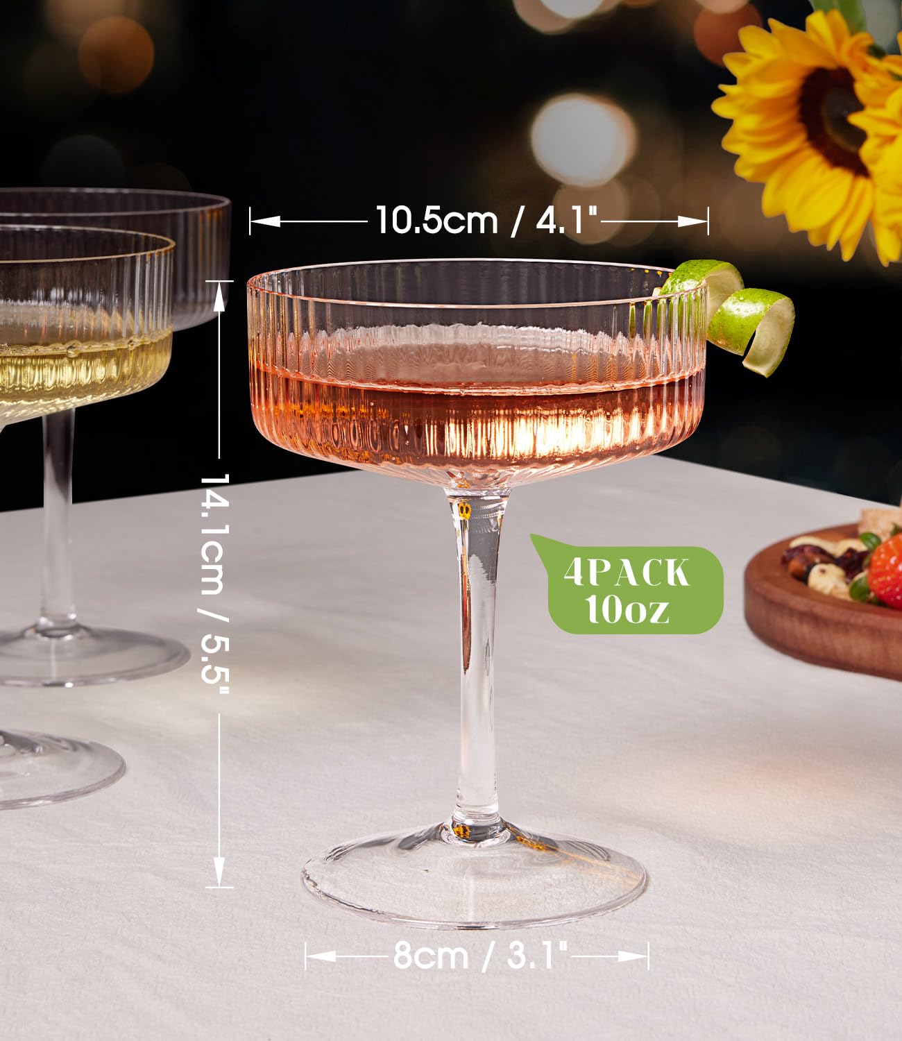 Martini Cocktail Glasses Set