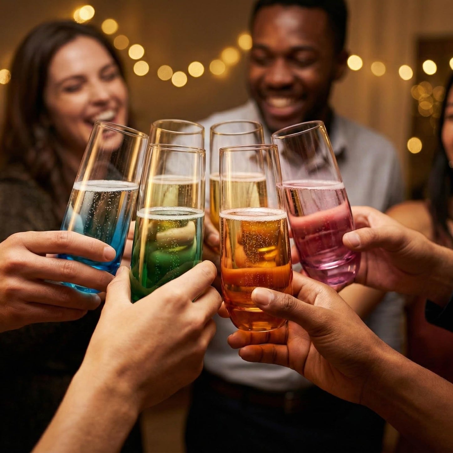 Stemless Colored Glasses