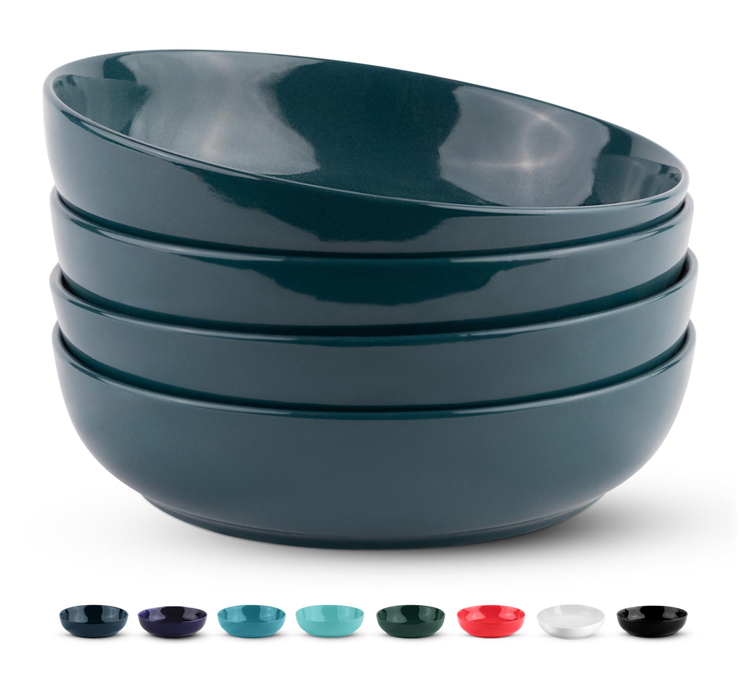 40oz Porcelain Pasta Bowls Set of 4
