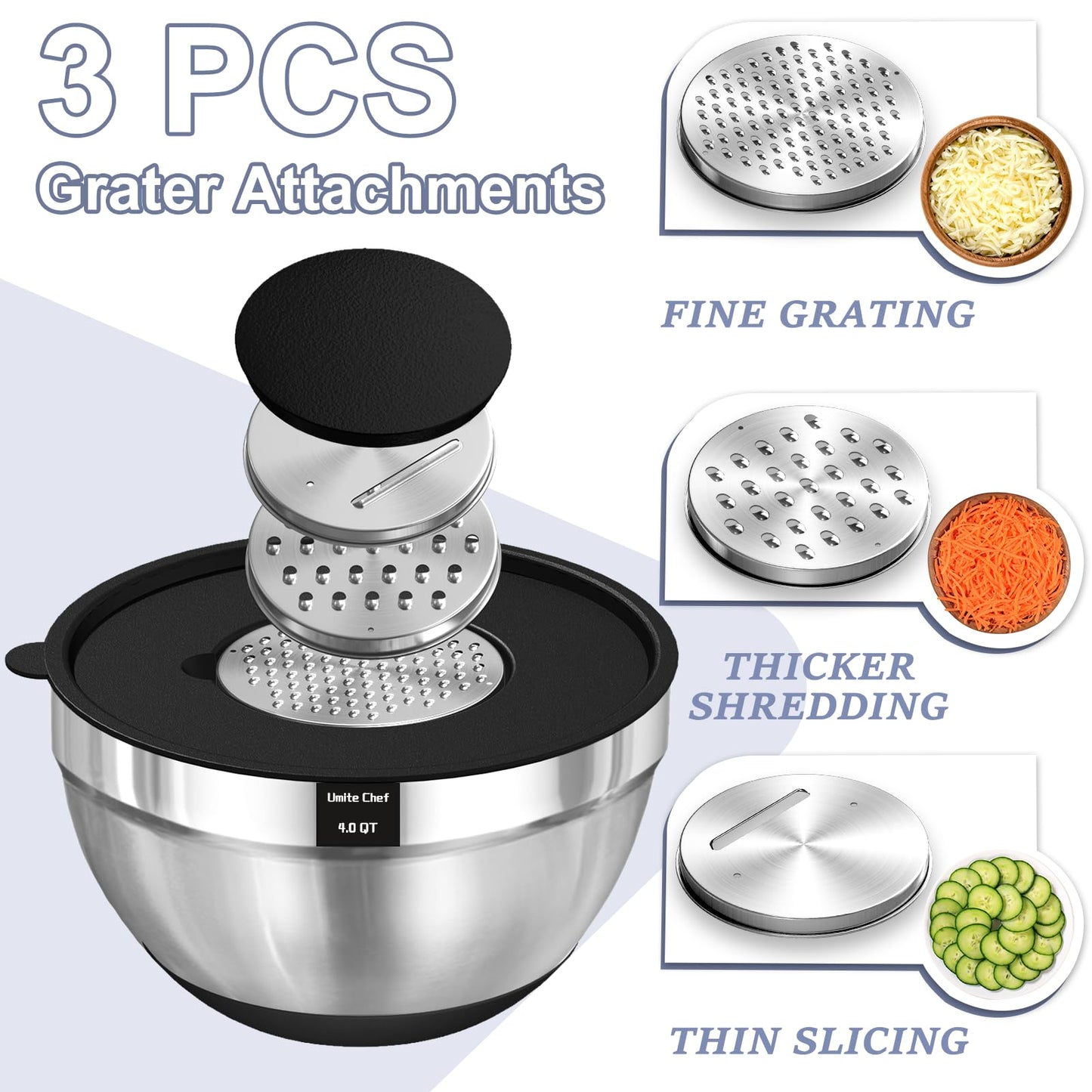 9 Piece Mixing Bowls with Lids Set