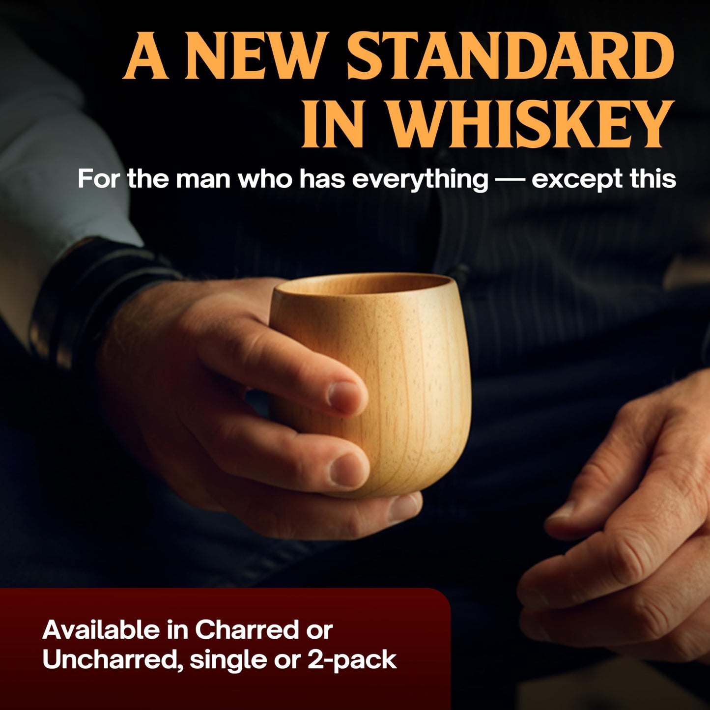 Wooden Old Fashioned Whiskey Glass Set