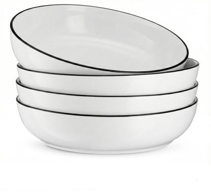 40oz Porcelain Pasta Bowls Set of 4