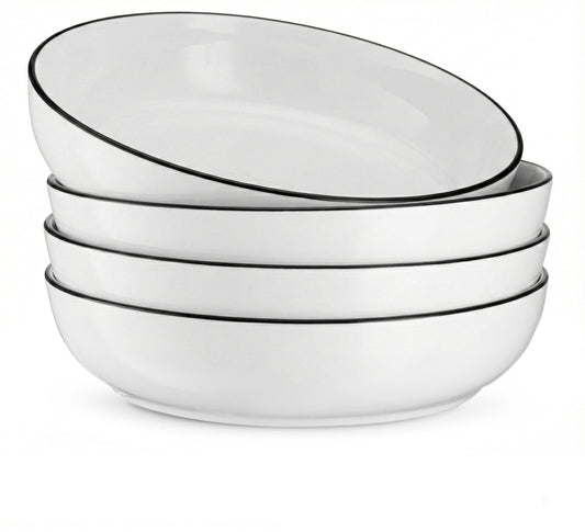 40oz Porcelain Pasta Bowls Set of 4
