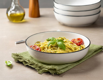 40oz Porcelain Pasta Bowls Set of 4