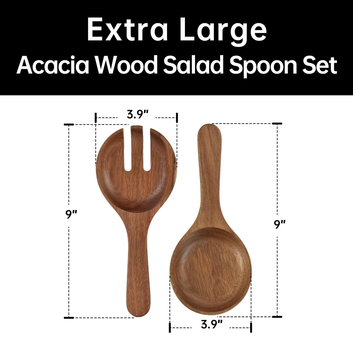 Extra Large Glass Salad Bowl Set