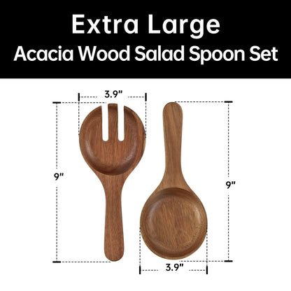 Extra Large Glass Salad Bowl Set