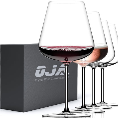 Crystal Hand Blown Red Wine Glasses