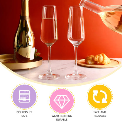 8 oz champagne glasses