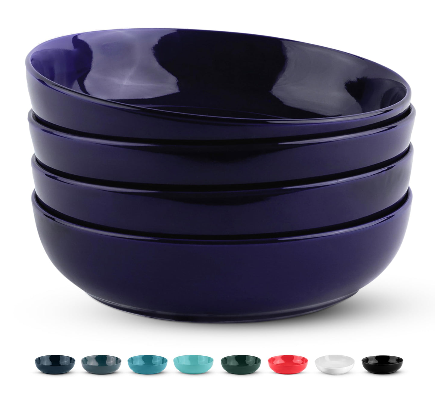 40oz Porcelain Pasta Bowls Set of 4