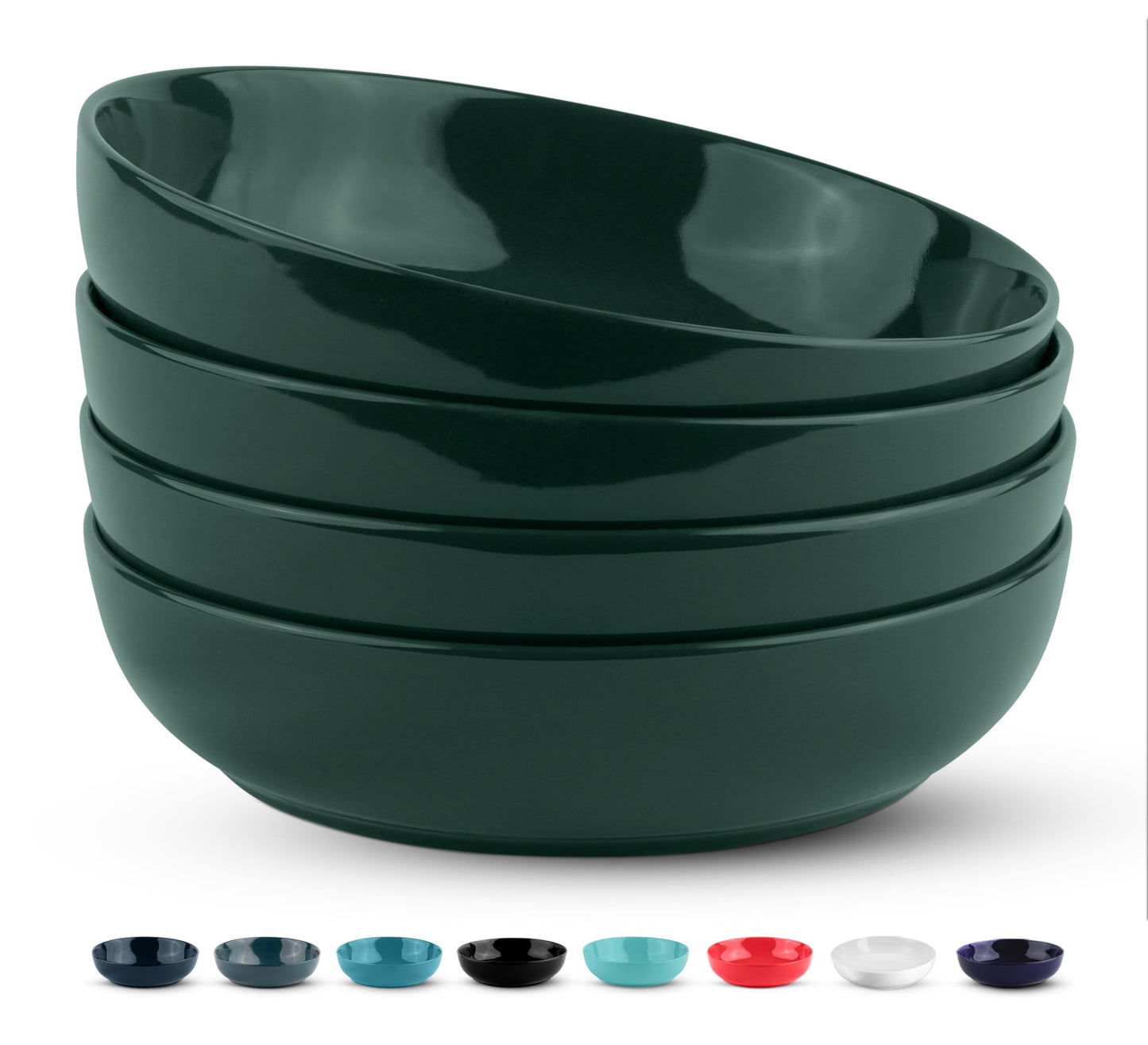 40oz Porcelain Pasta Bowls Set of 4