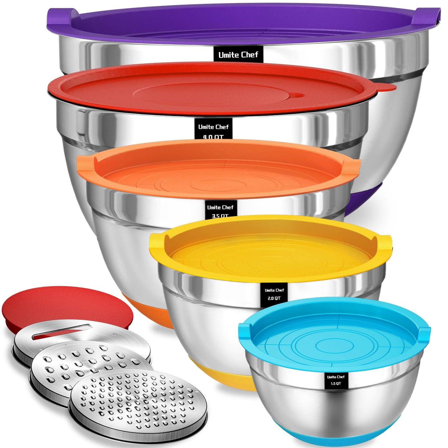 9 Piece Mixing Bowls with Lids Set