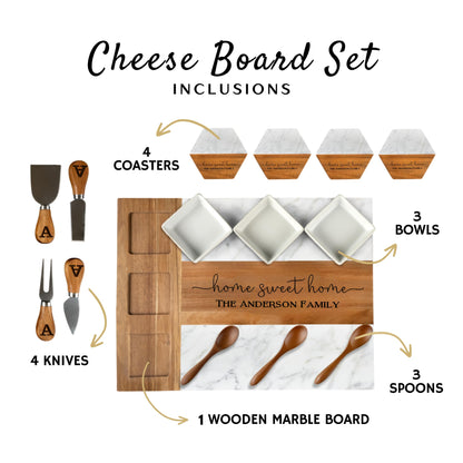 Personalized Marble Charcuterie Board Gift