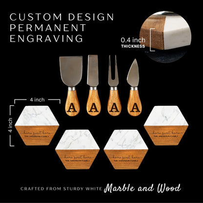 Personalized Marble Charcuterie Board Gift