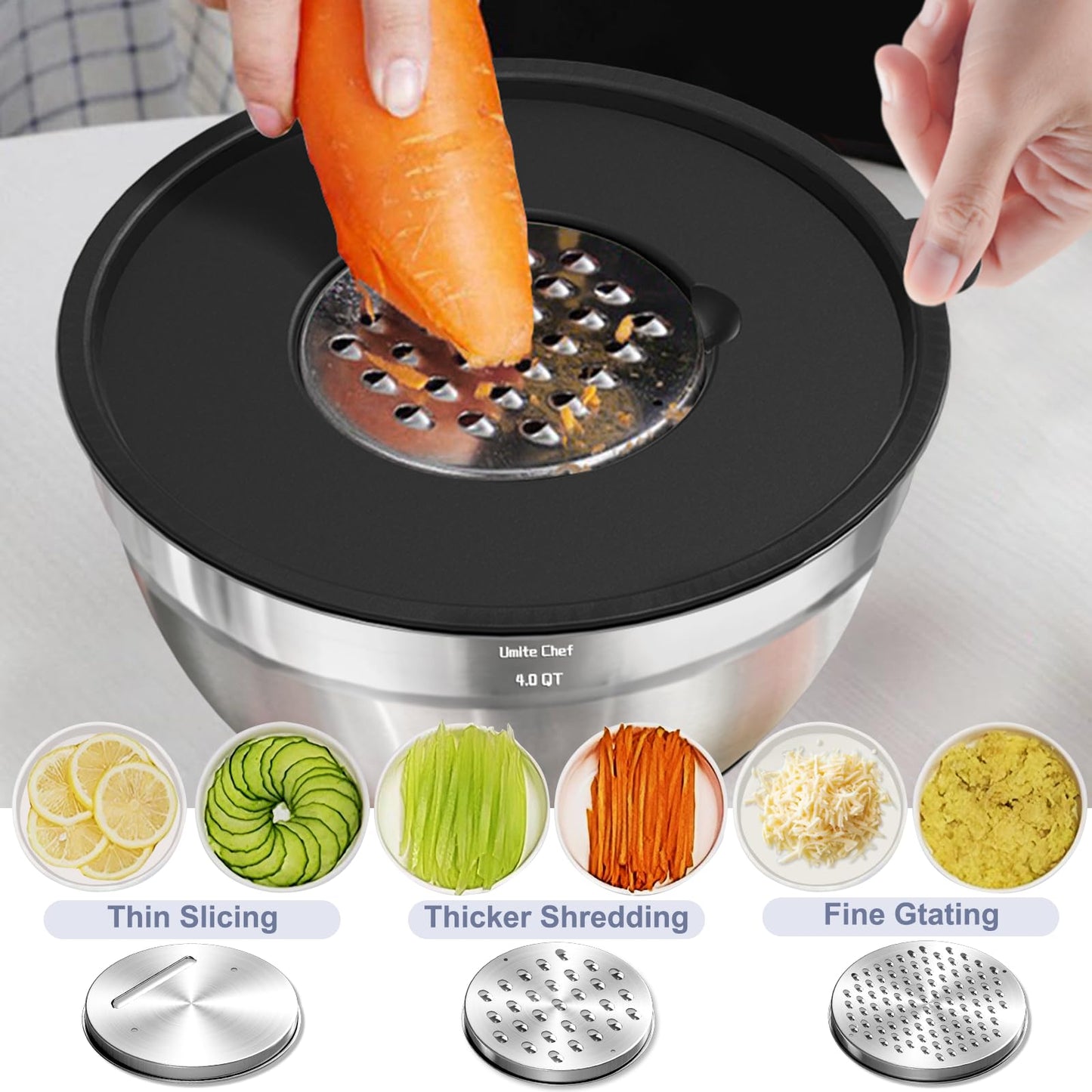 9 Piece Mixing Bowls with Lids Set