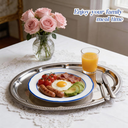 Large Silver Serving Trays Set of 4