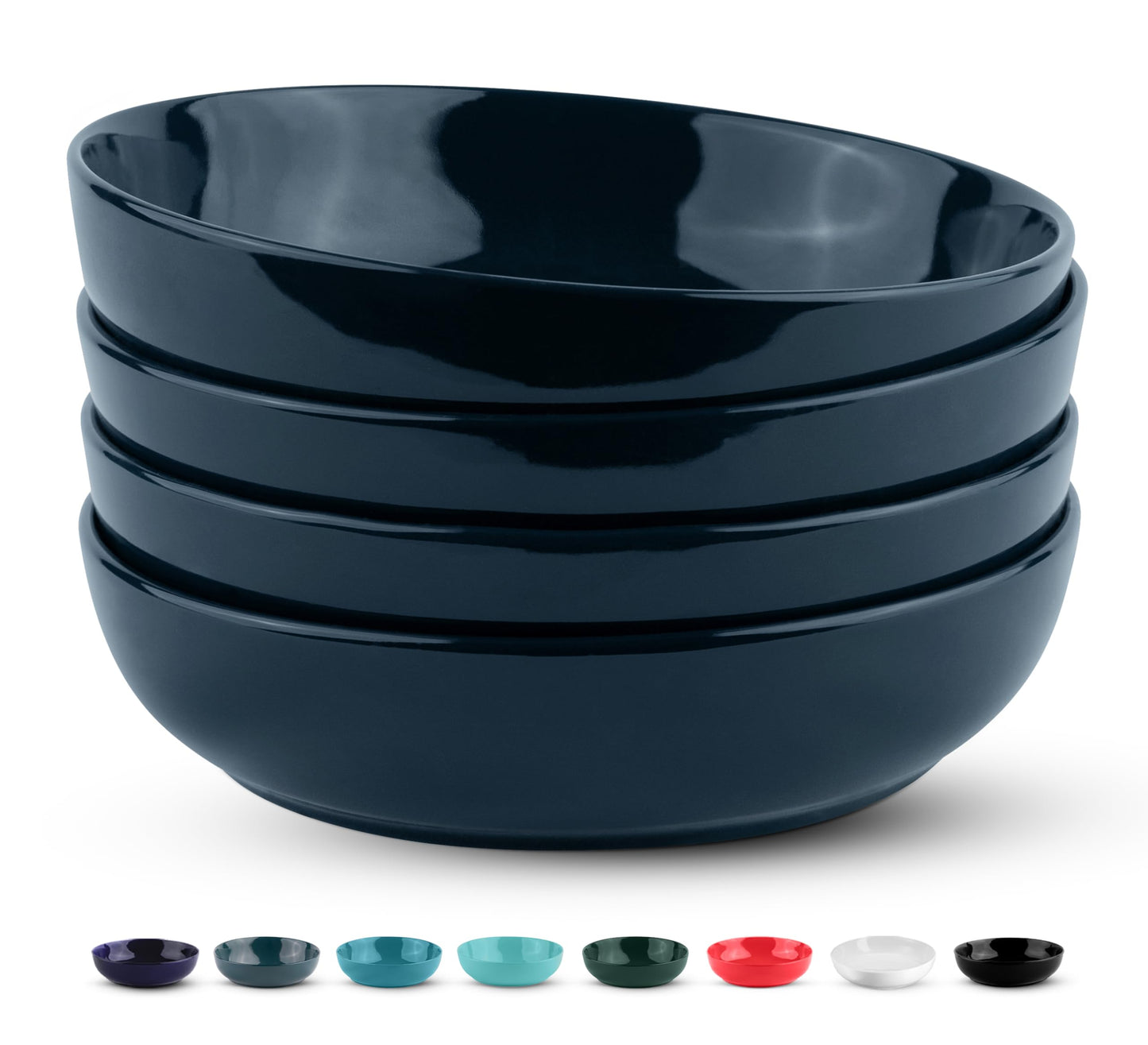 40oz Porcelain Pasta Bowls Set of 4