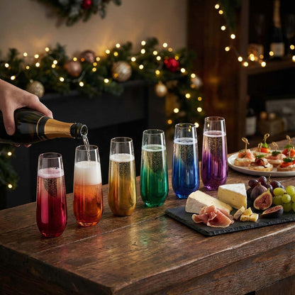 Stemless Colored Glasses