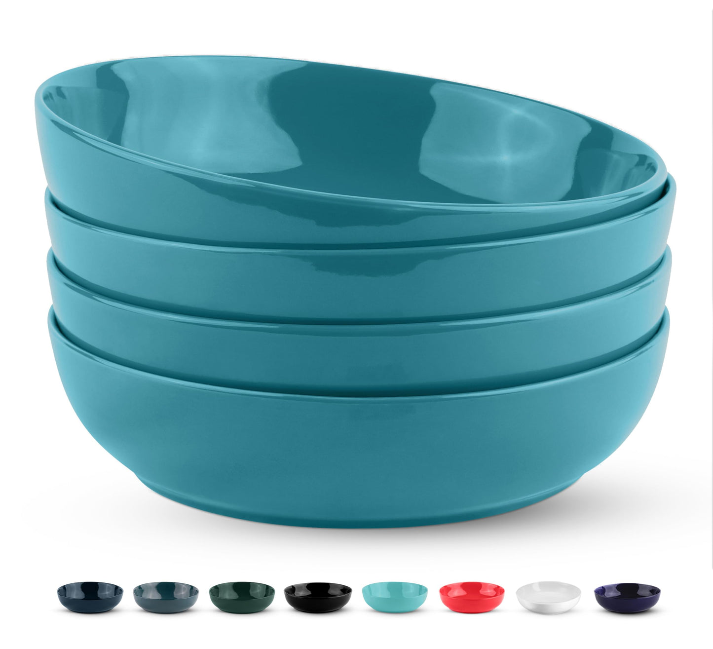40oz Porcelain Pasta Bowls Set of 4