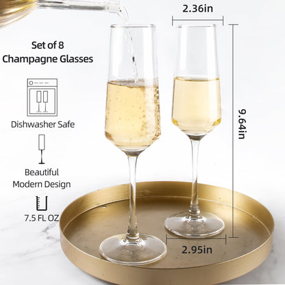 8 oz champagne glasses