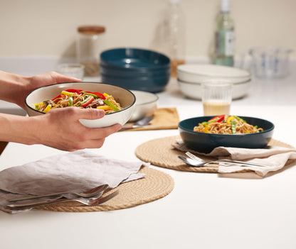 40oz Porcelain Pasta Bowls Set of 4