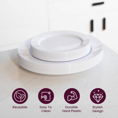 Disposable Plastic Plates Set of 60
