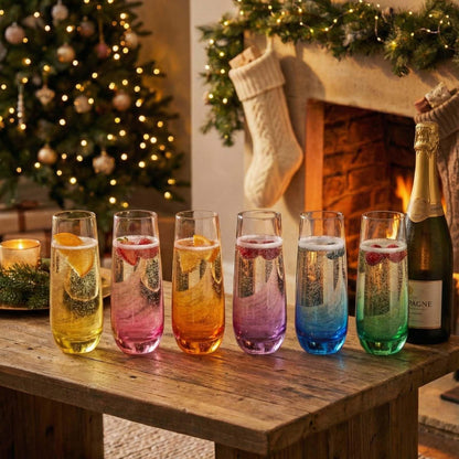 Stemless Colored Glasses