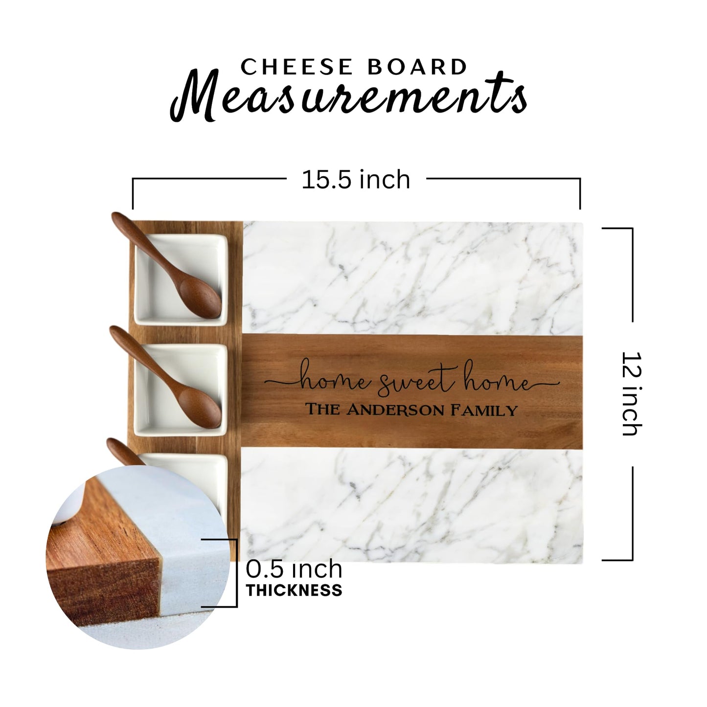 Personalized Marble Charcuterie Board Gift